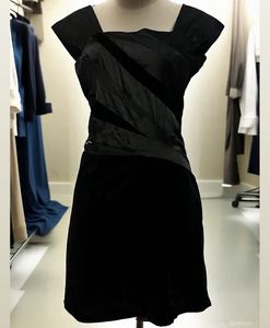 Pintrest Vintage Black Velvet Mini Dress