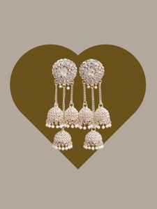 Elegant Silver Jhumka Earrings