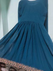Elegant Blue Embroidered Kurta Set