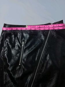 Sexy Mini Skirt Chic Black Faux Leather