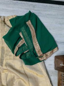 Cream Lehenga Choli With Dupatta