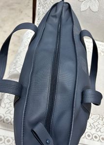 Navy Blue Textured Tote Bag