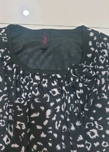 Western Top size Small Black and white Print