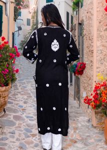 Black Chikankari Kurti