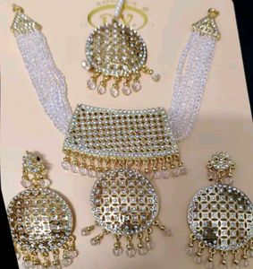 Rajputana White Necklace Set