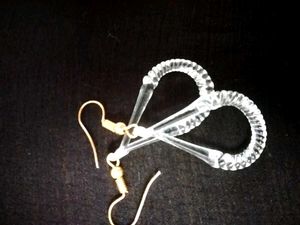 Unique Clear Acrylic Dangle Glass Earrings
