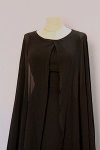 Elegant Black Cape Dress