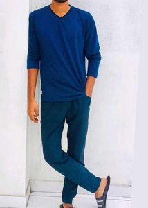 Blue Champion Long Sleeve Tee