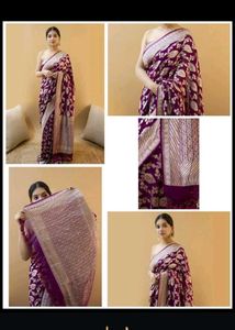 New purple Pattu Silk Heavy Saree
