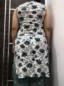 Floral Kurta White