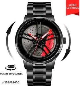 Black Wheel Design Watch