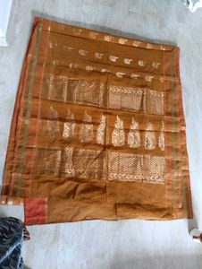 Mustard Colour Saree Fall Done