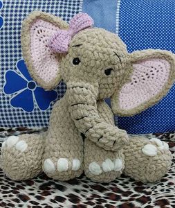 Crochet Elephant Soft Toy 🐘💖