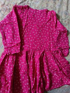 Pink Star Print Top