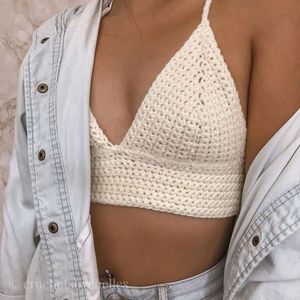 Crochet White Bralette + Bag Charm(2)