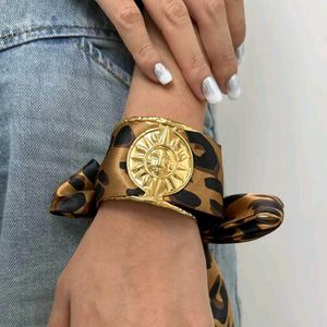 Leopard Scarf Cuff Bracelet