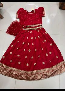 Banarasi Silk Lehnga For Girls