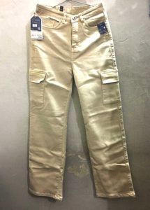 Beige Cargo Jeans
