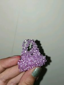Beaded Mini Purse Keychain