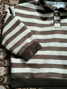 Cute Brown Striped Baby Outfit