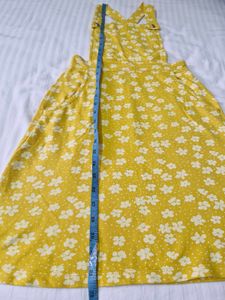 Floral Print Yellow Jumper Dress 11-12y