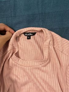 Zudio Pink Drawstring Top - Size S