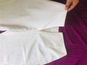 White Straight Leg Trousers