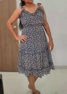 Floral Print Spaghetti Strap Dress