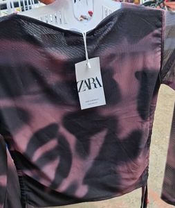 Zara Tie-Dye Mesh Top