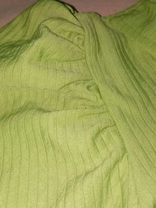 Green Tie-Front crop top