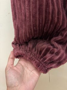Burgundy Velvet Lounge Pants