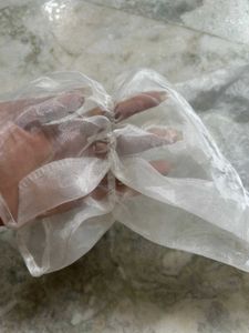 Organza Sleeve Crop Top