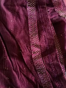 Maroon Embroidered Kurta Set
