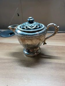 vintage Wiskemann silver-plated teapot