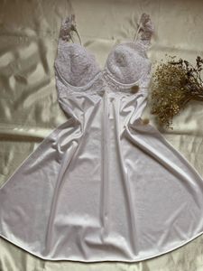 White Lace Sleep Wear Dress