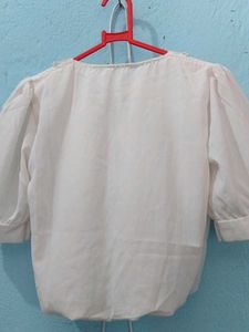 White Puff Sleeve Blouse