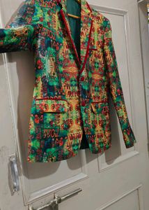 Fluorescent Green Blazer