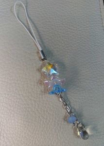 💙 Handmade Blue Dreamy Crystal Bloom Phone Charm