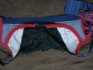 Lace &amp; 🖤Plaid Bralette38C