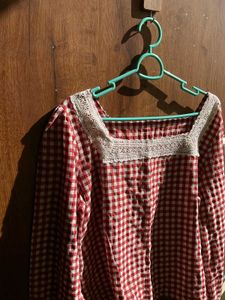 Red Gingham Top