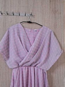 Women Fit And Flare Pink Dress