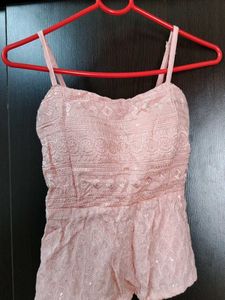 Cute Pink Lace Cami Top