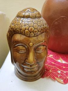 Showpiece Cum  Piggy Bank Of Ceramic Buddha