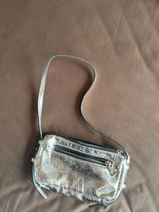 Silver Metallic Shoulder Bag