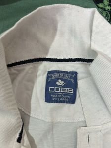 White Striped Polo Shirt