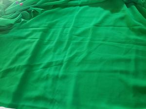 Vibrant Green Embroidered Floral Fabric