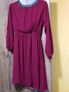 Beautiful Wine colour Dress