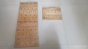 Uppercase letters And Number Craving Wooden Boards