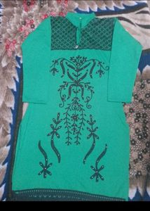 Green Garam winter Kurti