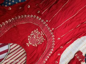 Red Attractive Anarkali Gown